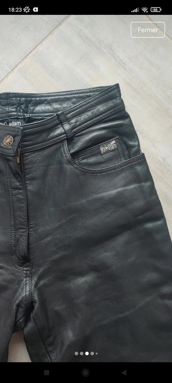 Pantalón de cuero para mujer moto talla 40 macadam – photo 3